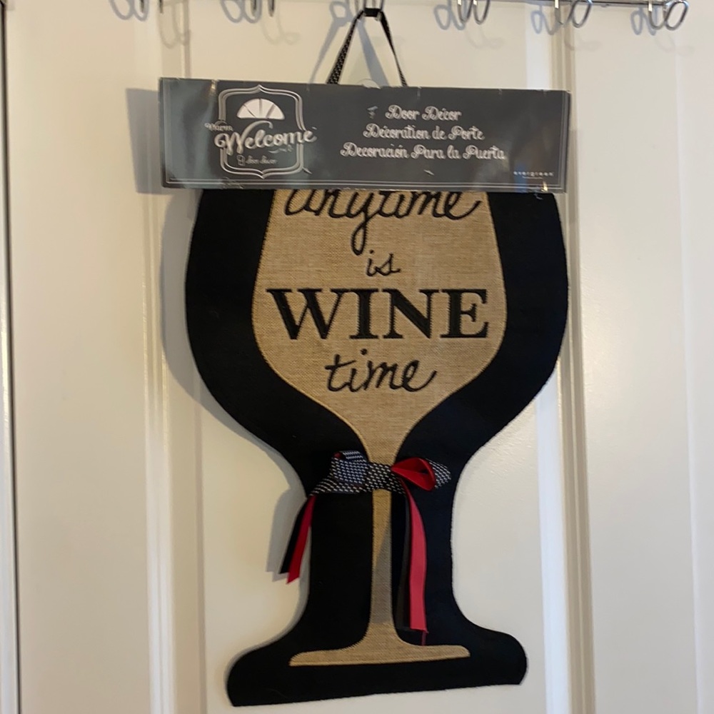 Anytime Is Wine Time Door Decor